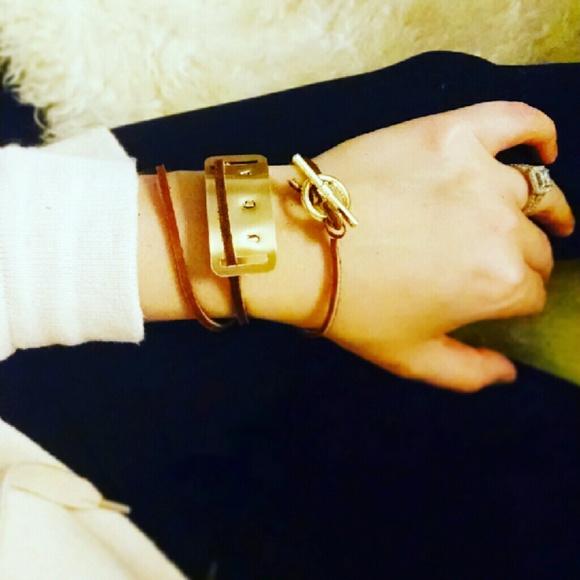 Custom made leather wrap bracelet