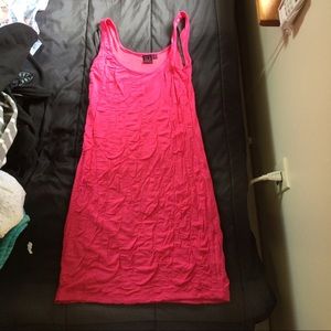 Pink dress with rouching look to it, soft!