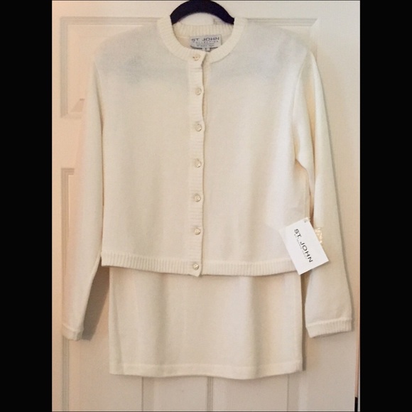 St. John Cardigan and Skirt Set