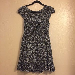 Navy flower all dress