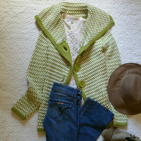 Free People Crochet Sweater Coat