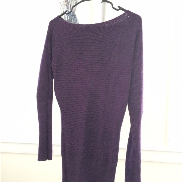 Purple dress/sweater off the shoulder