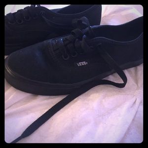 All black vans !! Never worn!! Size 5.5 women's