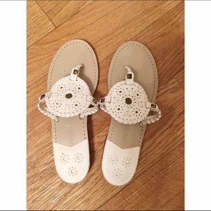 Jack Rogers Georgica Sandals White Size 7.5