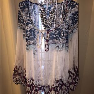 Maurice's XL Boho peasant blouse