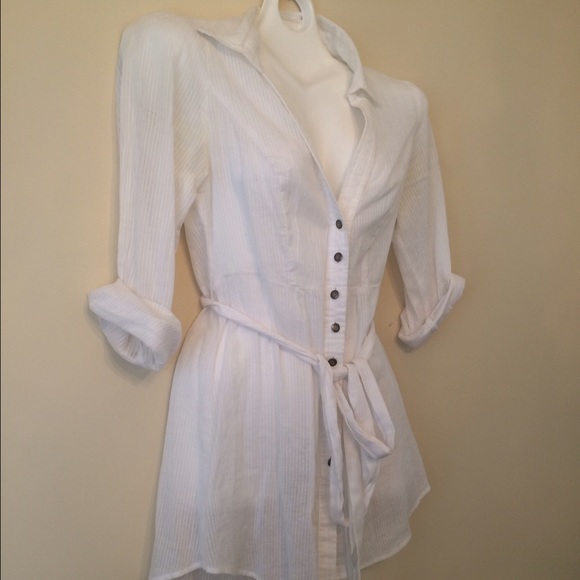 Anthropologic odille white blouse