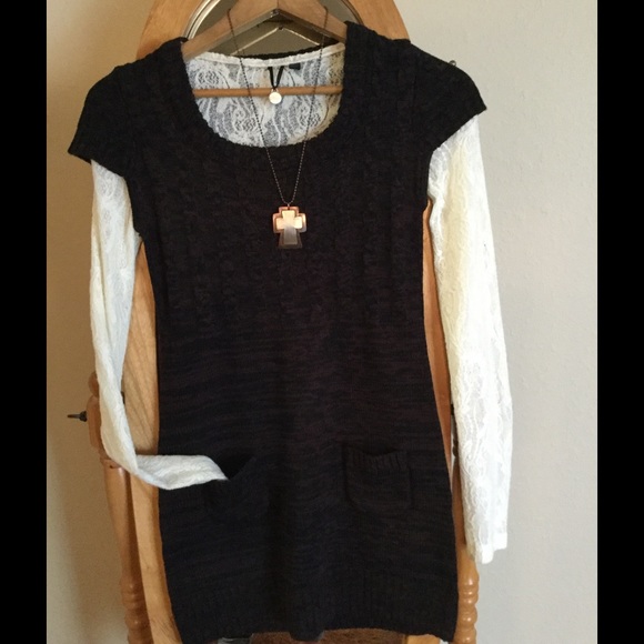 NWOT Brown sweater tunic - Picture 1 of 4