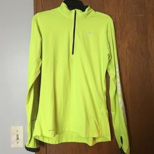 NIKE half zip dri fit with thumbholes