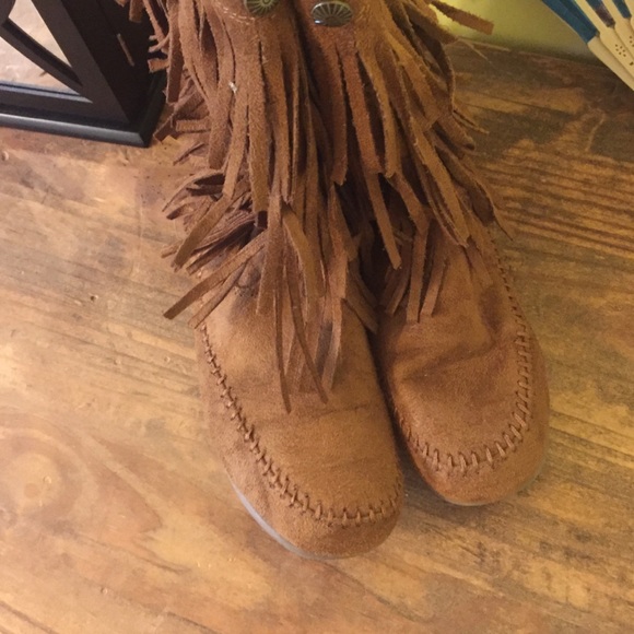 Moccasin boots.
