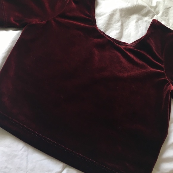 American Apparel Velvet Crop Top