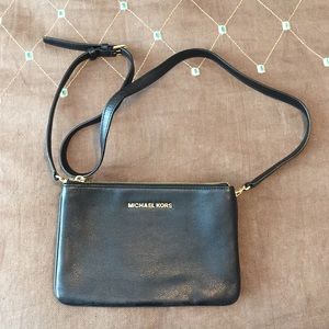 Michael Kors black leather purse