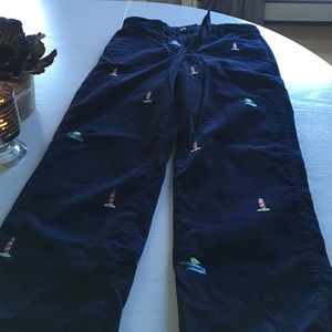 Vineyard Vines boys navy cords embroidered