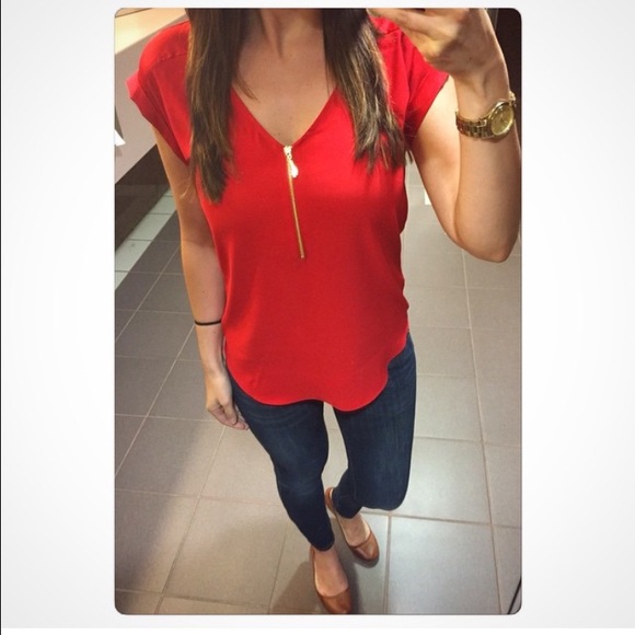 Zip front top from Express