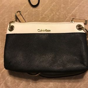 Calvin Klein black and white cross body