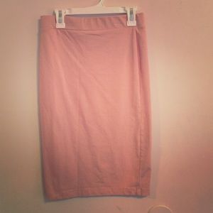 pink pencil skirt