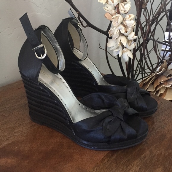 BCBG Girls sequined wedges
