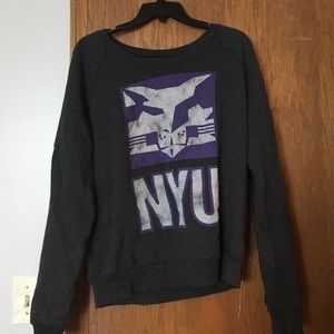 NYU fleece crew neck