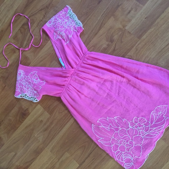 Embroidered Deep-V Sundress - Picture 3 of 3