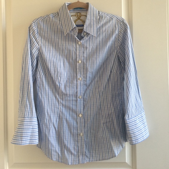 J. McLaughlin Button Down w/sleeve detail