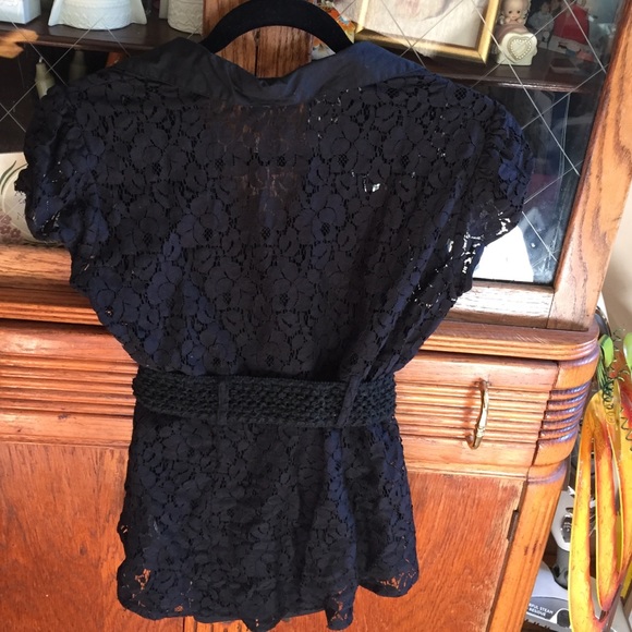 NWOT black lace shirt! - Picture 4 of 4