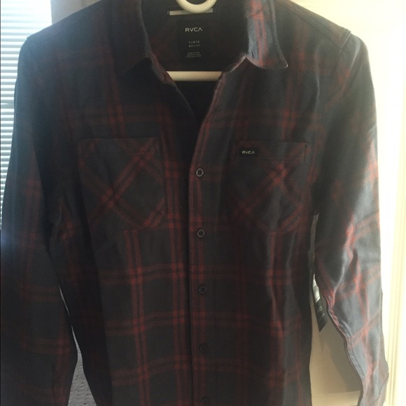 Brand new boys rvca Payne flannel