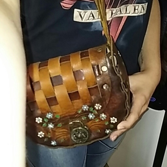 Mexican Hand Tooled Leather Purse