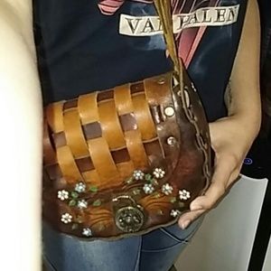 Mexican Hand Tooled Leather Purse