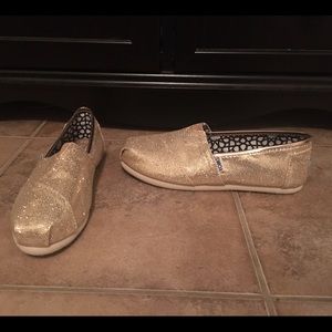 Gold Glitter Toms