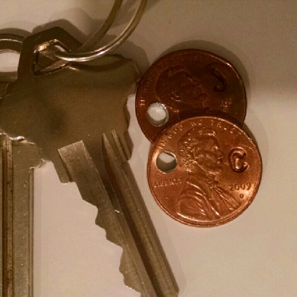 Penny with birth year and initial