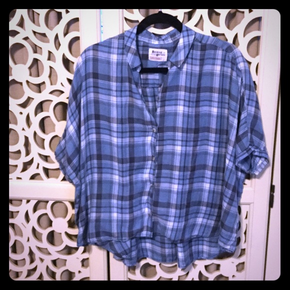 Anthropologie Holding Horses Plaid Shirt L