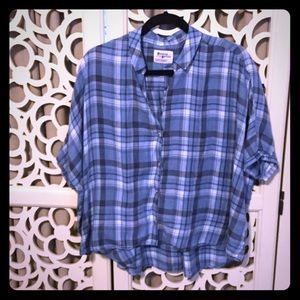 Anthropologie Holding Horses Plaid Shirt L