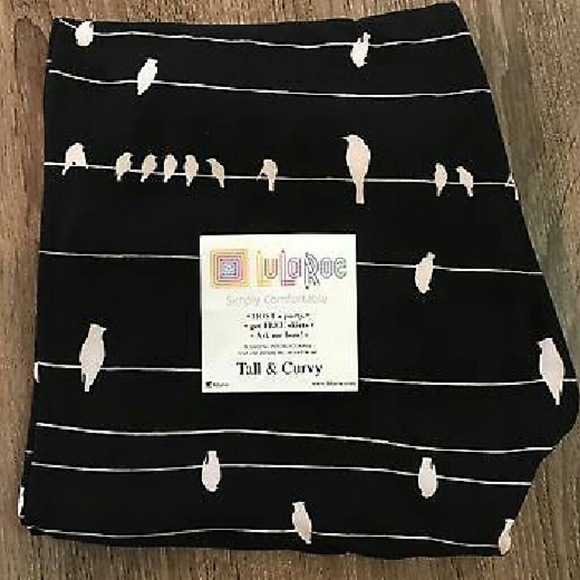 Lula roe birds on a wire leggings