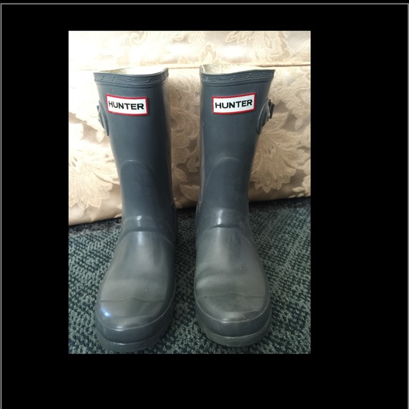Hunter Graphite Gray Short Rain Boots