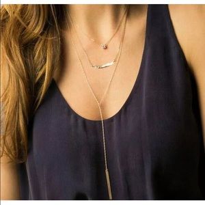 Rhinestone triple strand necklace