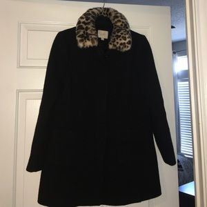 Loft leopard print collar coat