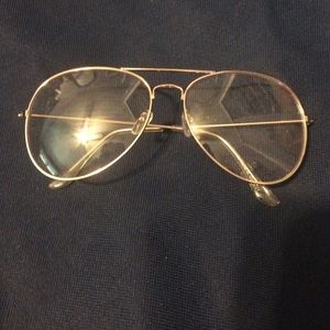 Gold clear Aviator glasses