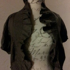 Last Kiss Ruffled Shrug