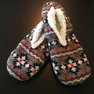 Aztec print slippers