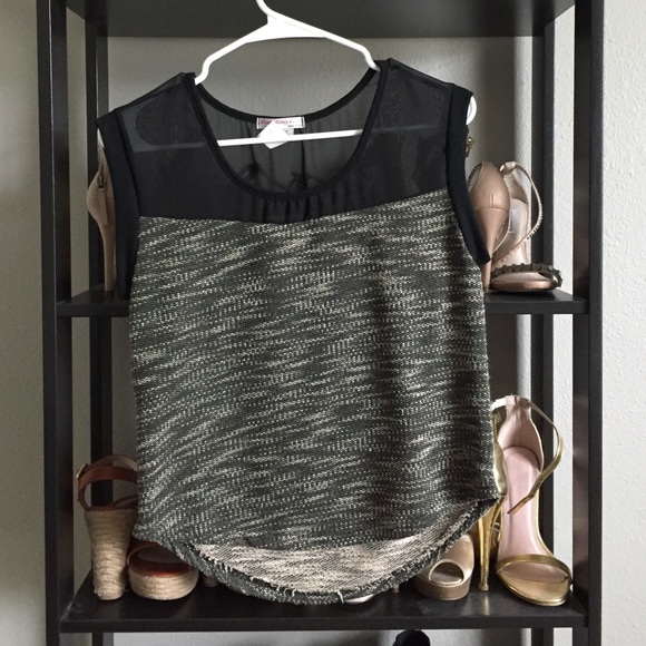 Cute top with sheer chest