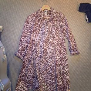 DVF brown and white dress