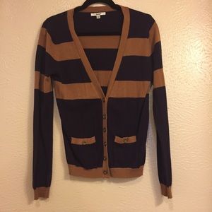 Navy and brown stripped cardigan