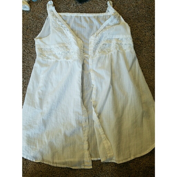 White button up tank