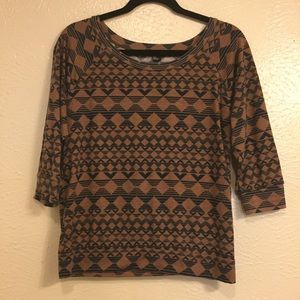 Black and brown patterned shirt