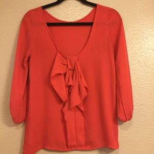 💸Price Reduced 💸 Coral bow shirt