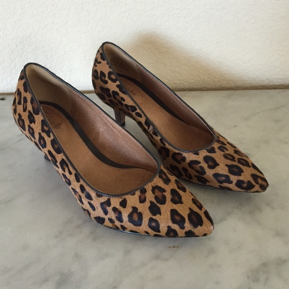 Clarke Calf Hair Cheetah Print Heels 5