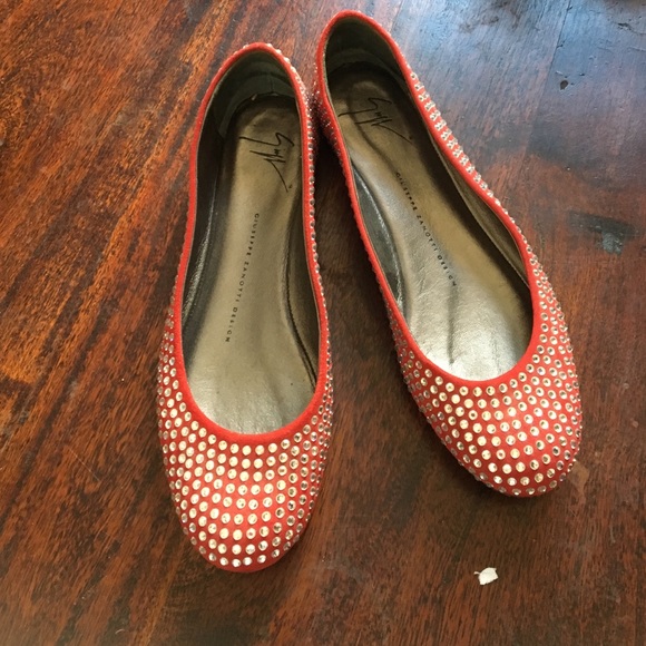 Auth- Giuseppe Zanotti Swarovski crystal Ted flats - Picture 2 of 4