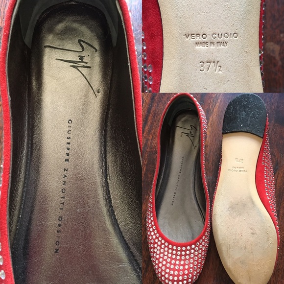 Auth- Giuseppe Zanotti Swarovski crystal Ted flats - Picture 4 of 4