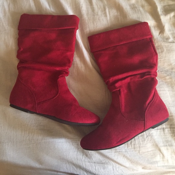 Red Suede Boots