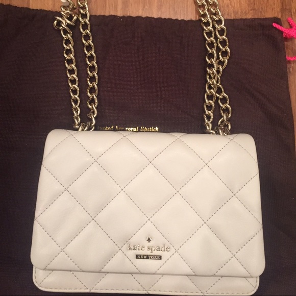 Quilted Kate Spade cross-body bag