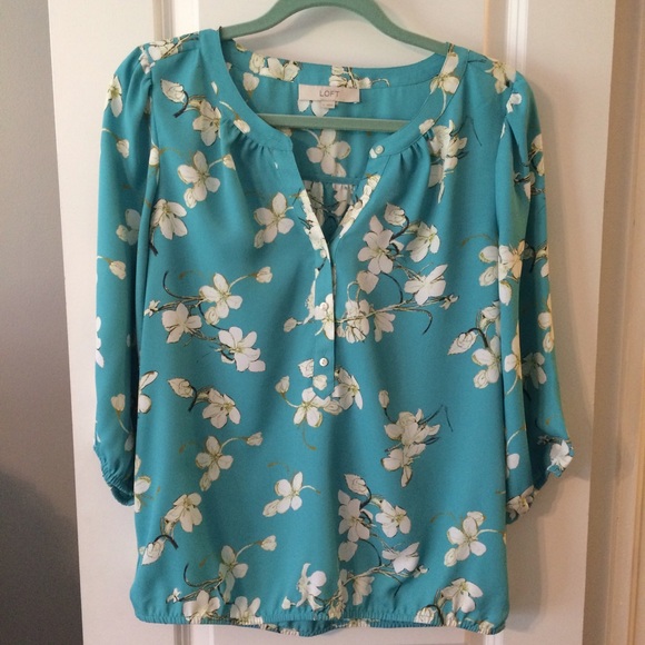 LOFT Flower Blouse